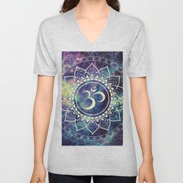 Om Mandala : Deep Pastels Galaxy V Neck T Shirt