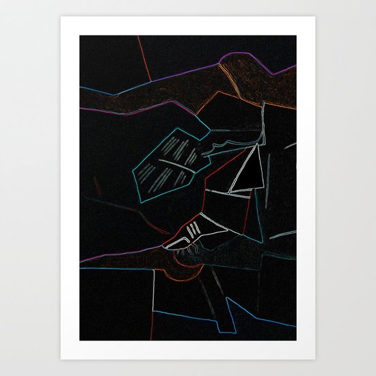 Cubist Trails Art Print