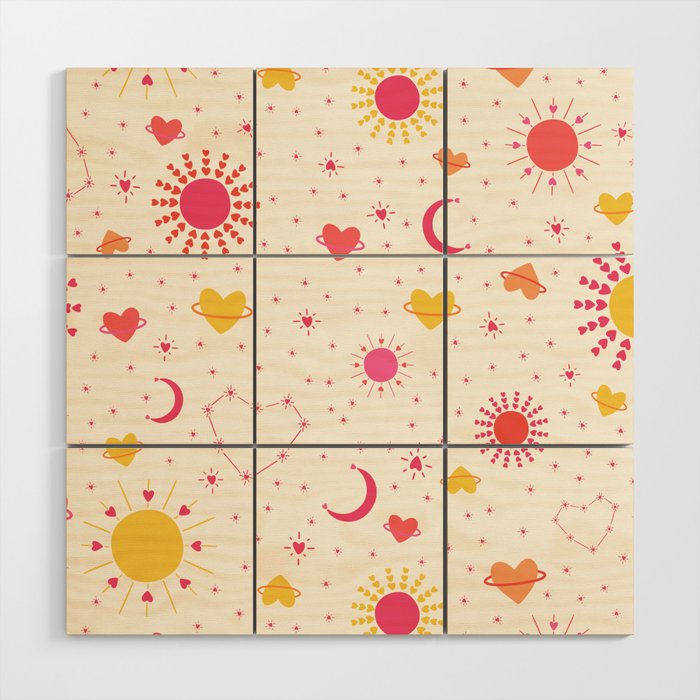 You Are My Sun, My Moon, and All of My Stars Pattern Wood Wall Art