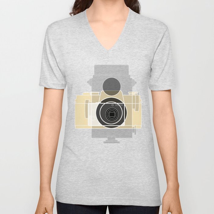 Camera History - yellow V Neck T Shirt