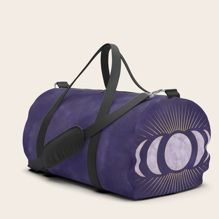 Witchy Purple Moon Phases Duffle Bag