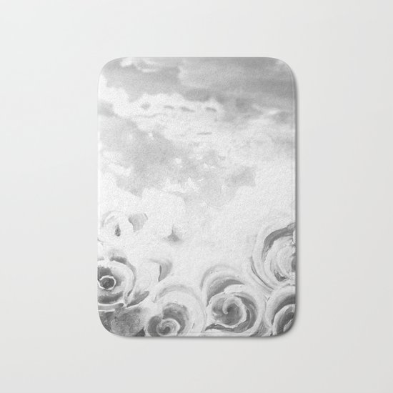 Fading Roses Silver Lining Bath Mat