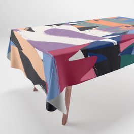 Geometric cut out and ribbons Tablecloth