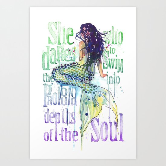 Mermaid : Profound Depths Art Print