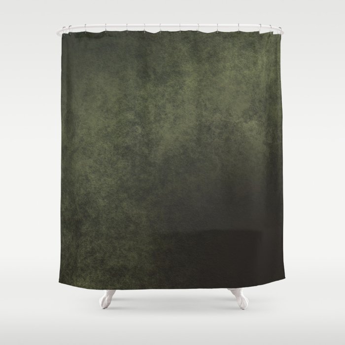 Old dark green Shower Curtain