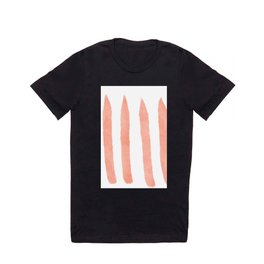 Watercolor Vertical Lines With White 44 T Shirt