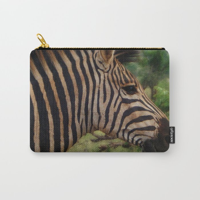 South Africa Photography - A Zebra In The Forest Carry-All Pouch