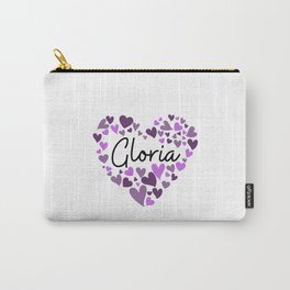 Gloria, purple hearts Carry-All Pouch