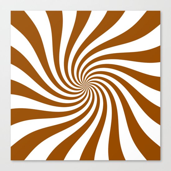 Swirl (Brown/White) Canvas Print