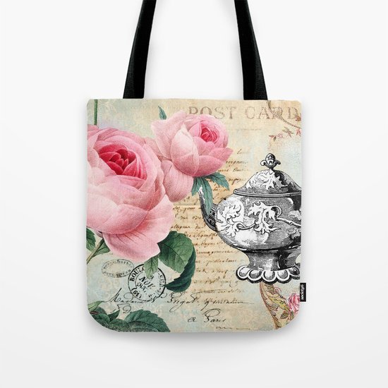 Vintage Flowers #17 Tote Bag