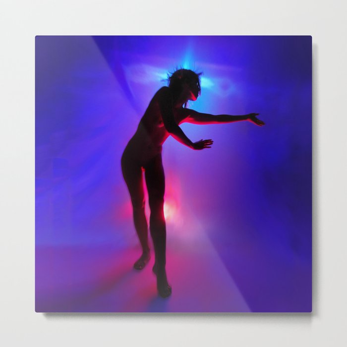 0937-BR Blue Red Passion Series Abstract Figure Work by Chris Maher Metal Print