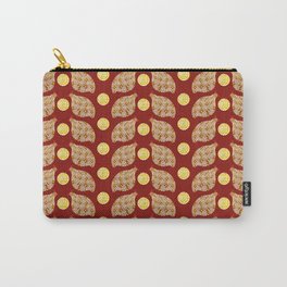 Glod guinea fowl pattern on brown Carry-All Pouch