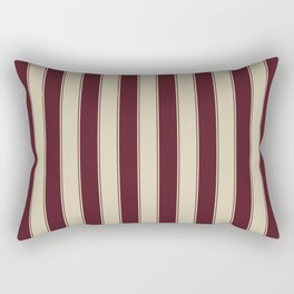 Burgundy Stripes Rectangular Pillow