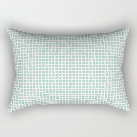 Blue Scribbles Pattern 02 Rectangular Pillow
