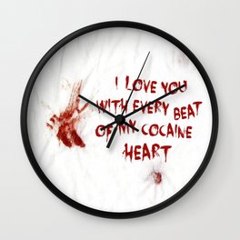 COCAINE LOVE Wall Clock | Pop Art, Love, Graphic Design, Painting 