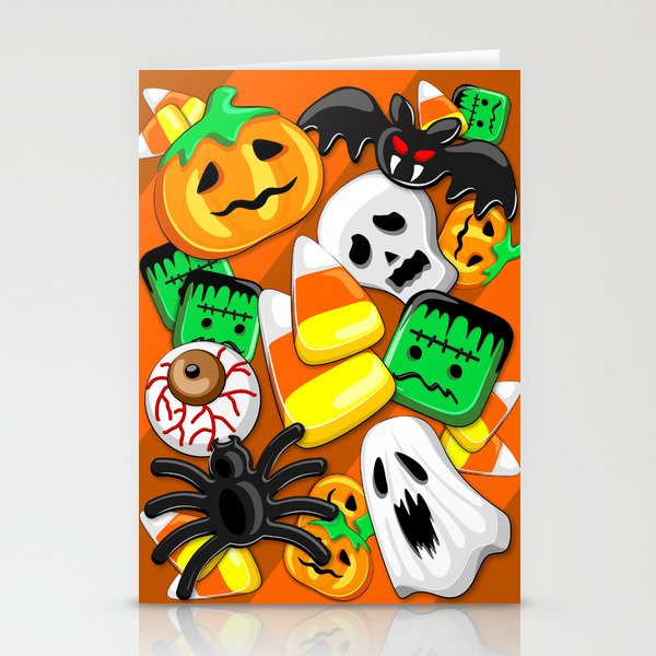 Halloween Spooky Candies Party Stationery Cards