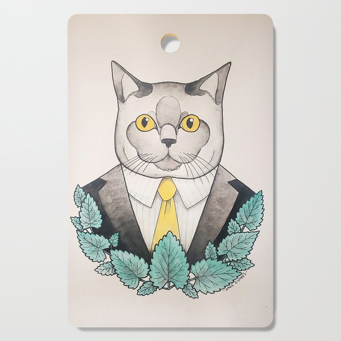 Business Cat Cutting Board