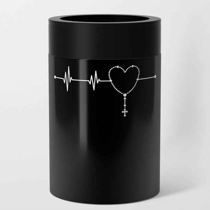Rosary Heartbeat Can Cooler