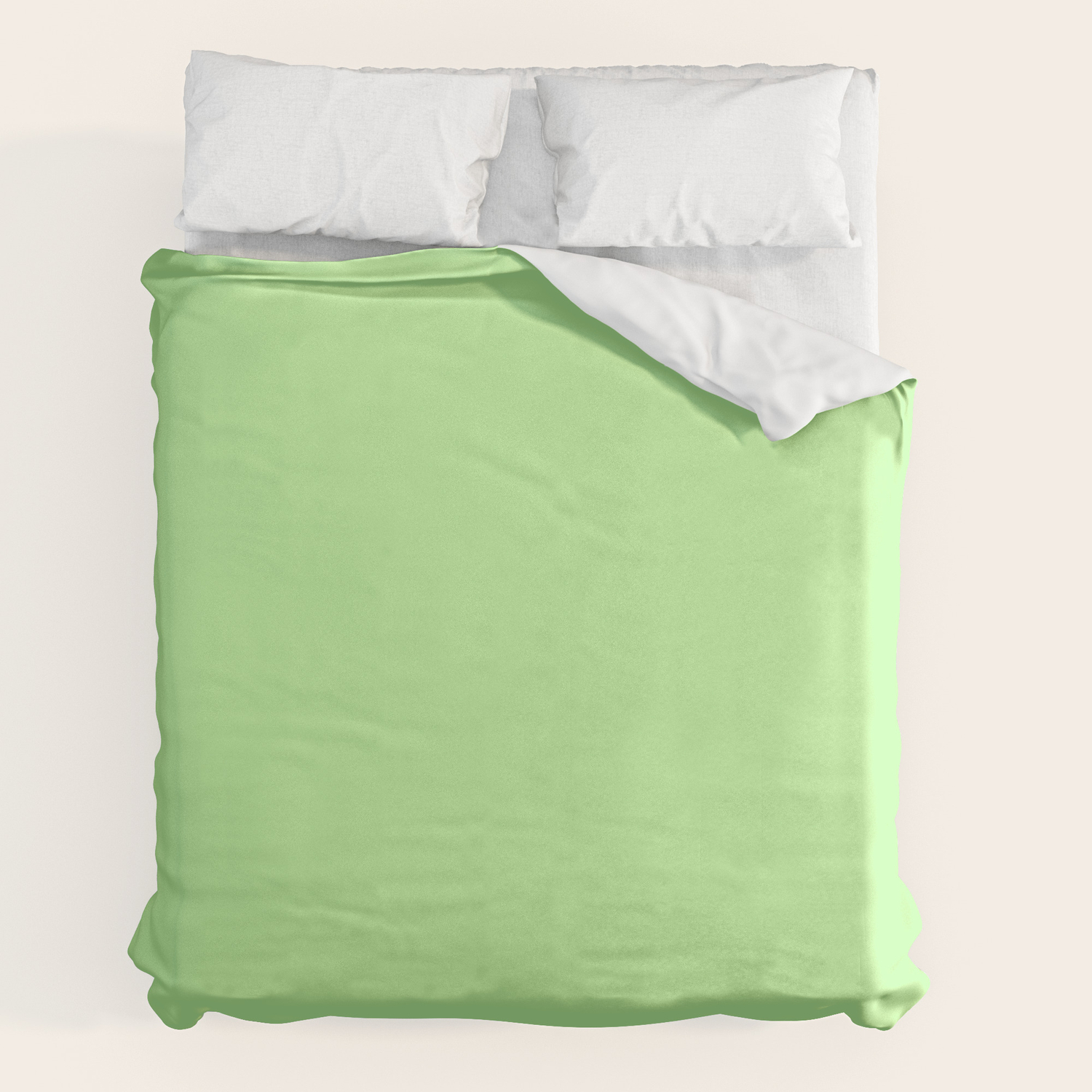 pastel green duvet