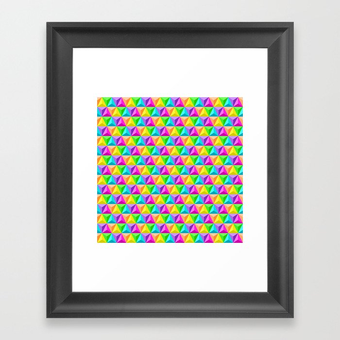 Rainbow Geodesic Framed Art Print