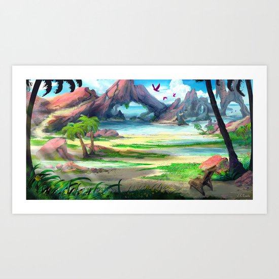 Paradise Beach Art Print