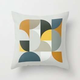 Mid Century Geometric 13 Throw Pillow