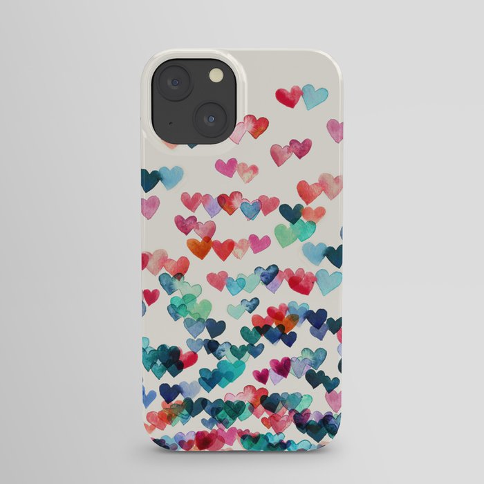 Heart Connections - watercolor painting iPhone Case