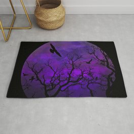 Purple Gothic Moon Rug