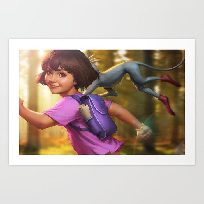 Discover the motif THE LITTLE EXPLORER by Stanley Artgerm Lau as a print at TOPPOSTER