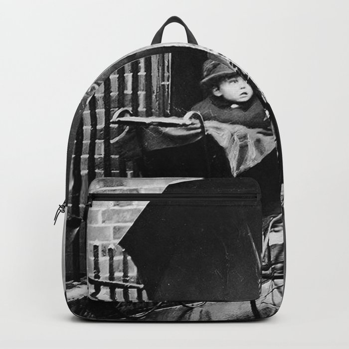 Humorous Women's Rights suffragette protest use your tits vintage black and white portrait photograph - photography - photographs Backpack