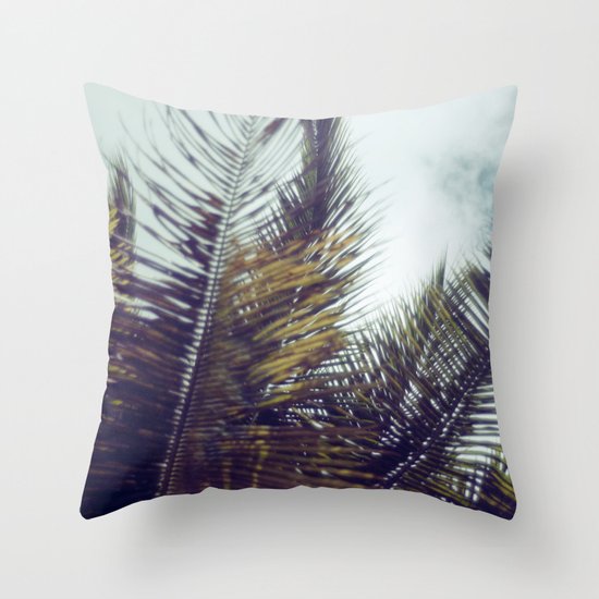 Palm Sky II Throw Pillow