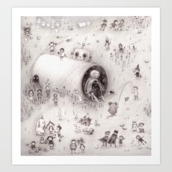 Big Crunch ( crop from spread 2.) Art Print