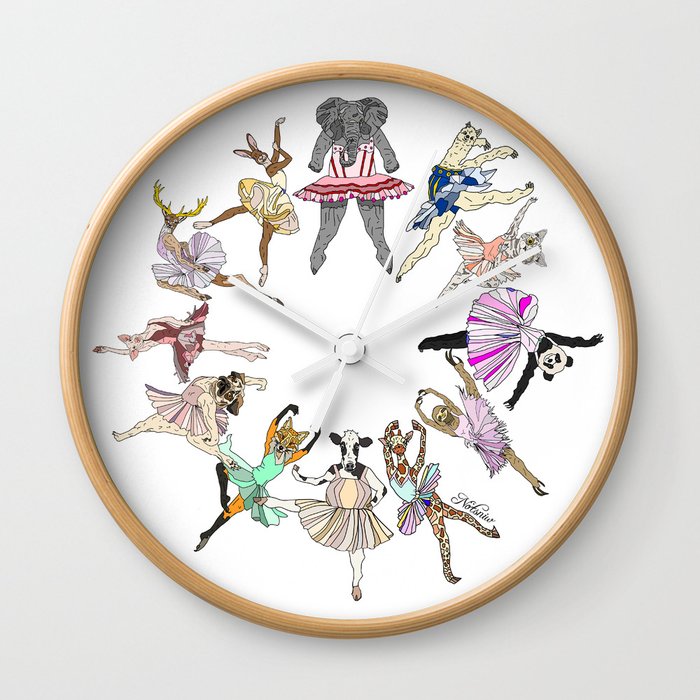Animal Ballet Hipsters LV Wall Clock