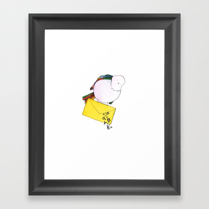 "carrier pigeon" Framed Art Print