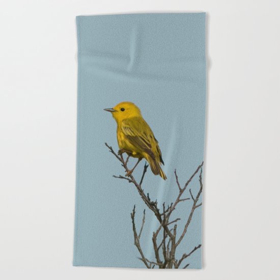 Yellow Warbler Beach Towel