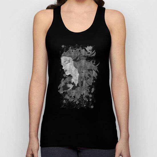 Cosmic dreams (B&W) Unisex Tank Top