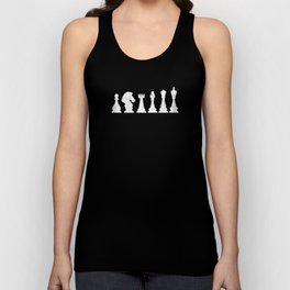 Vintage Chess Pieces Retro Chess Lovers - Chess Pieces Unisex Tank Top