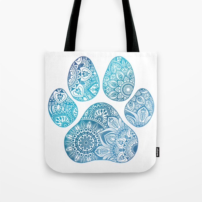 Paw Print Mandala Tote Bag By Mandalaarttherapy Paw Print Mandala Tote Bag By Mandalaarttherapy