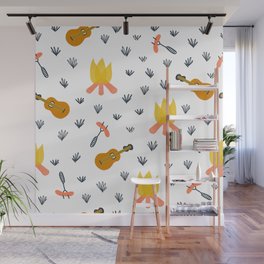 Campfire Bonfire Pattern Wall Mural