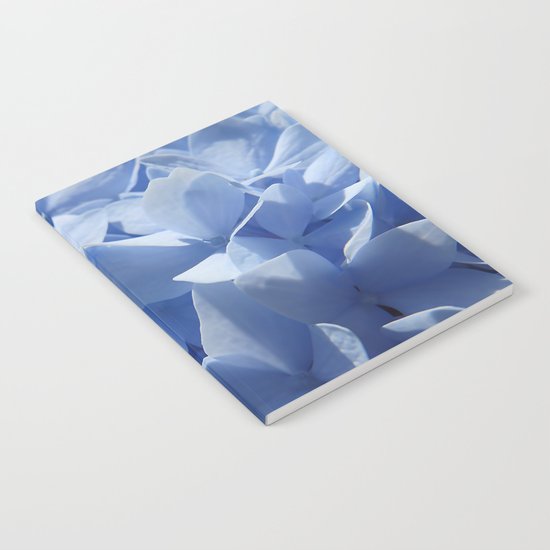 Blue hydrangea in LOVE- Flower floral Notebook