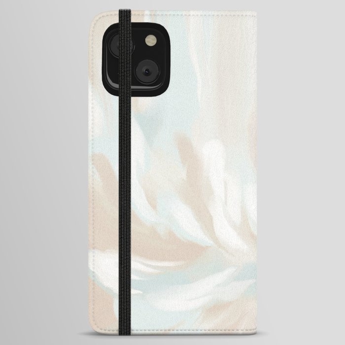 Pastel Pink and Blue Abstract Florals  iPhone Wallet Case