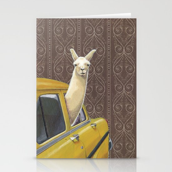 Taxi Llama Stationery Cards