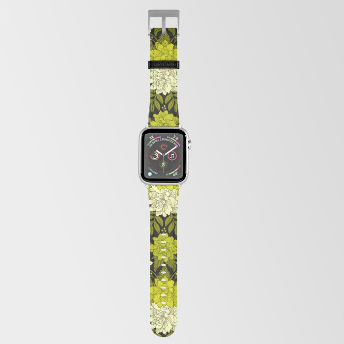 Black floral hotsell apple watch band