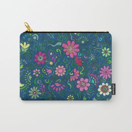 Verde, azul y rosado. (Green, blue and pink) Carry-All Pouch
