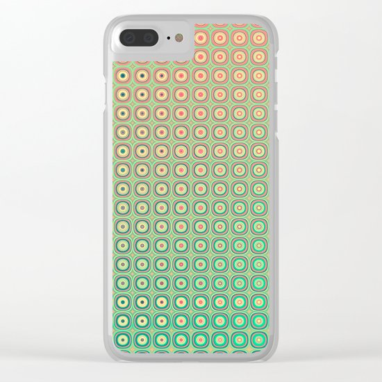Shiny buttons retro pattern Clear iPhone Case