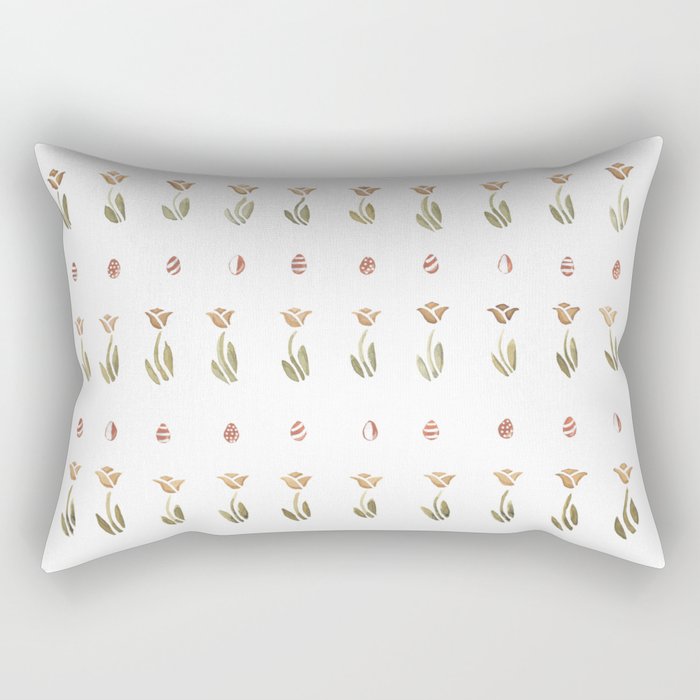 Tulips and Eggs Rectangular Pillow