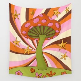 Seventies mushroom dream Wall Tapestry