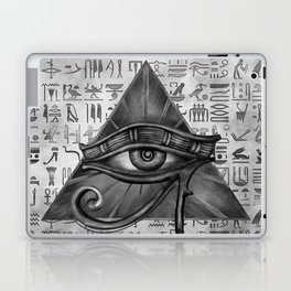 Egyptian Eye of Horus - Wadjet Digital Art Laptop Skin