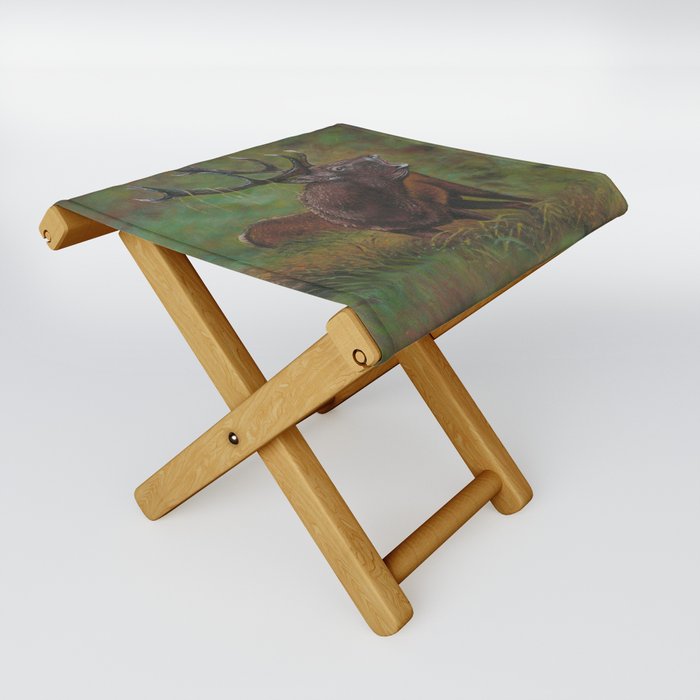 Deer in Forest Folding Stool