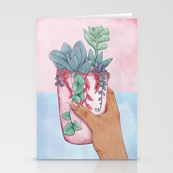 Succulents in Pot Stationery Cards